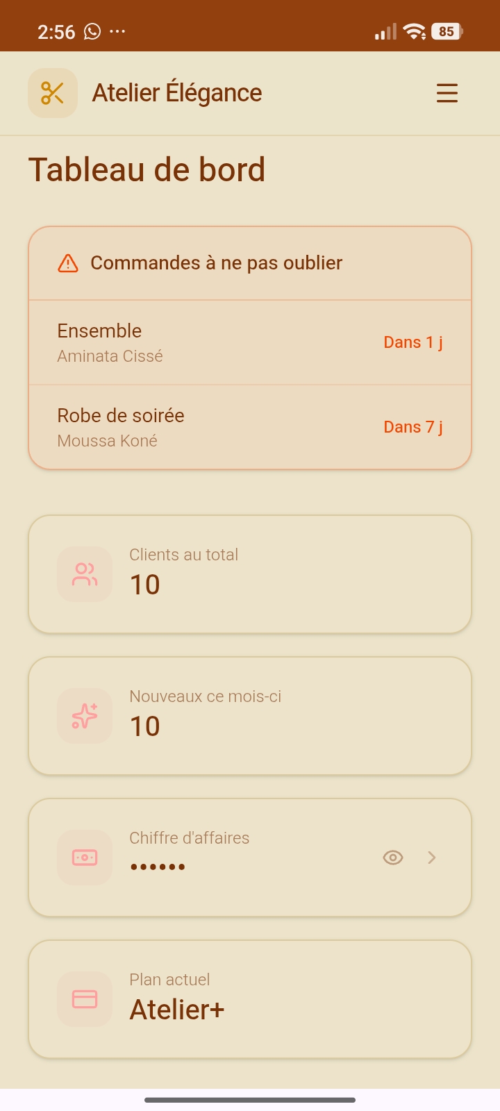 Commandes en cours