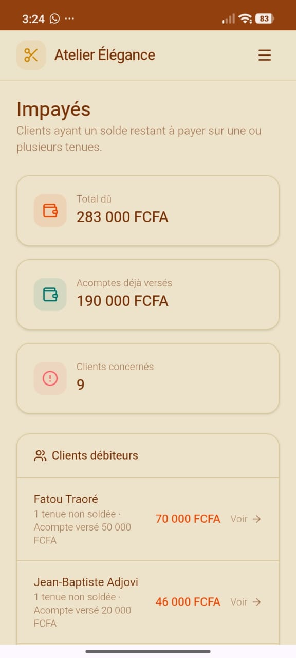 Suivi des paiements